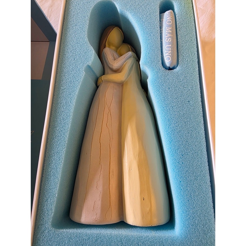 UNO MAS UNO Mother and Daughter Figurine Gift Hand Painted Resin Statue New